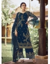 Teal Blue Designer Party Wear Palazzo Pakistani Suit