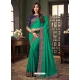 Jade Green Designer Party Wear Fancy Fabric Sari