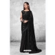 Black Designer Party Wear Georgette Sari