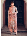 Light Orange Designer Pure Maslin Palazzo Salwar Suit