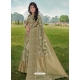 Olive Green Designer Party Wear Linen Sari