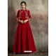 Red Readymade Designer Party Wear Dress