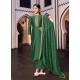 Dark Green Designer Cotton Silk Palazzo Salwar Suit