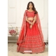 Red Scintillating Designer Heavy Wedding Lehenga Choli