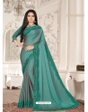Aqua Mint Designer Party Wear Sari