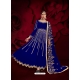 Royal Blue Designer Heavy Pure Georgette Anarkali Suit