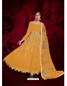 Yellow Designer Heavy Pure Georgette Anarkali Suit