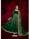 Dark Green Designer Heavy Pure Georgette Anarkali Suit