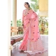 Pink Designer Party Wear Soft Linen Sari