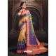 Multi Colour Designer Party Wear Chanderi Jacquard Sari