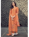 Orange Designer Pure Maslin Palazzo Salwar Suit