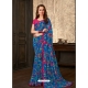 Blue Latest Designer Casual Sari