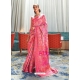 Fuchsia Designer Party Wear Handloom Weaving Sari