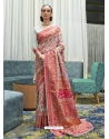Multi Colour Designer Party Wear Handloom Weaving Sari