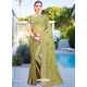 Green Designer Party Wear Honey Chiffon Sari