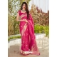Rani Designer Party Wear Banarasi Silk Sari