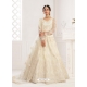 Off White Stylish Designer Wedding Wear Net Lehenga Choli