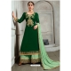 Dark Green Designer Georgette Palazzo Salwar Suit