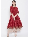 Tomato Red Readymade Designer Party Wear Kurti