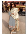 Grey Designer Party Wear Faux Georgette Pakistani Suit