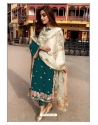 Teal Designer Party Wear Faux Georgette Pakistani Suit