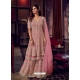 Light Pink Heavy Embroidered Designer Wedding Wear Sharara Suit