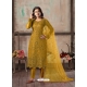 Marigold Designer Net Straight Salwar Suit
