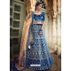 Dark Blue Stylish Designer Wedding Wear Lehenga Choli