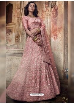 Pink Stylish Designer Wedding Wear Lehenga Choli