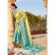 Lemon Designer Party Wear Silk Sari