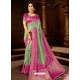 Sea Green Designer Party Wear Silk Sari