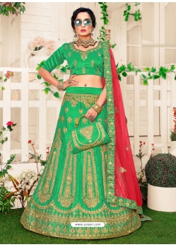 Jade Green Stylish Designer Wedding Wear Lehenga Choli