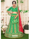 Jade Green Stylish Designer Wedding Wear Lehenga Choli