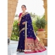 Royal Blue Designer Party Wear Fancy Silk Sari