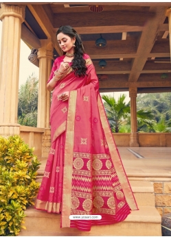 Light Red Designer Party Wear Fancy Silk Sari