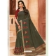 Mehendi Designer Party Wear Cotton Sari