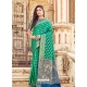 Jade Green Designer Party Wear Banarasi Silk Sari
