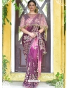 Purple Latest Designer Party Wear Sari