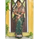 Dark Green Latest Designer Party Wear Sari