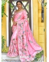 Pink Latest Designer Party Wear Sari