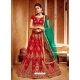 Tomato Red Stylish Designer Wedding Wear Lehenga Choli