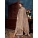 Light Brown Chinnon Designer Party Wear Palazzo Suit