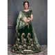 Dark Green Stylish Designer Bridal Wear Lehenga Choli