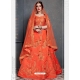 Orange Stylish Designer Bridal Wear Lehenga Choli