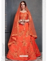 Orange Stylish Designer Bridal Wear Lehenga Choli