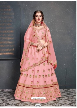 Pink Stylish Designer Bridal Wear Lehenga Choli