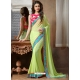 Green Designer Party Wear Georgette Sari