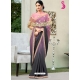 Multi Colour Latest Designer Party Wear Chiffon Sari With Ponchu