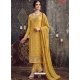 Yellow Georgette Designer Party Wear Straight Suit