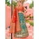 Teal Designer Banarasi Silk Jacquard Wedding Lehenga Choli